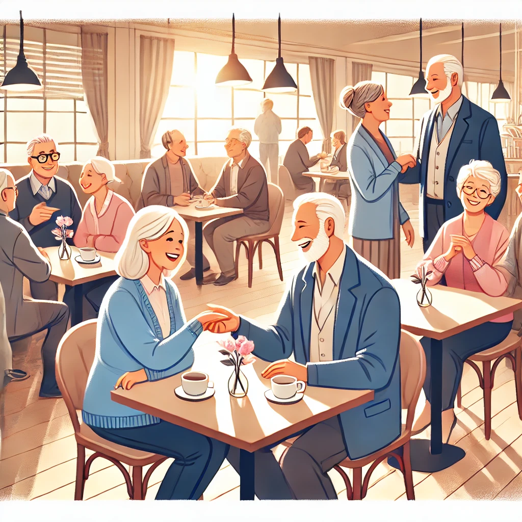 高年者の出会いのイメージイラスト