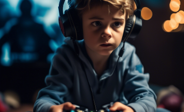 テレビゲームをする子供イメージ