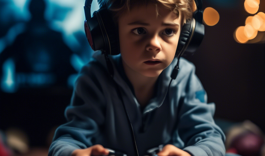 テレビゲームをする子供イメージ