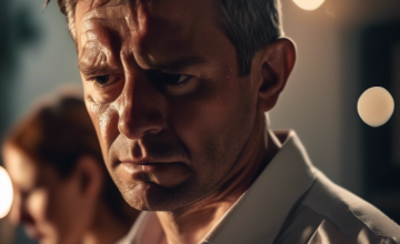 妻に言い負かされた旦那イメージ