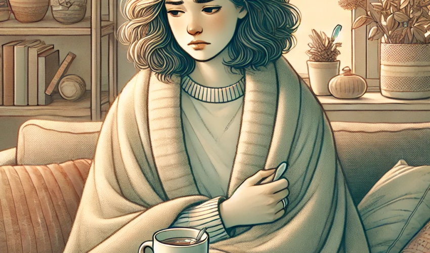 PMSに苦しむ女性イメージ