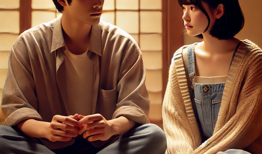 避妊について語る男女イメージ