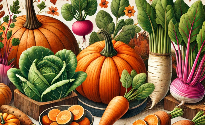 10月が旬の野菜イメージ