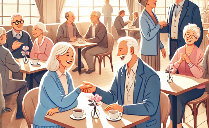 高年者の出会いのイメージイラスト