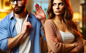 妻に嘘をつく男性のイラスト